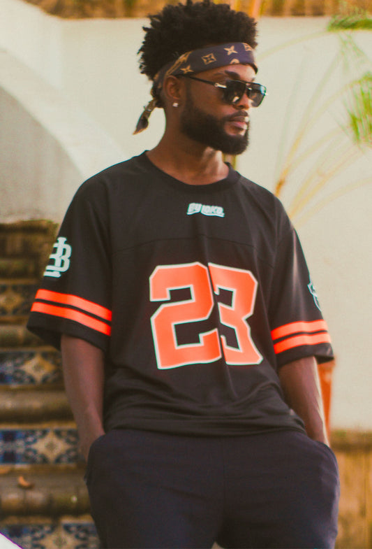 JERSEY NFL NEGRO + NARANJA  BY LOKO / OVERSIZE