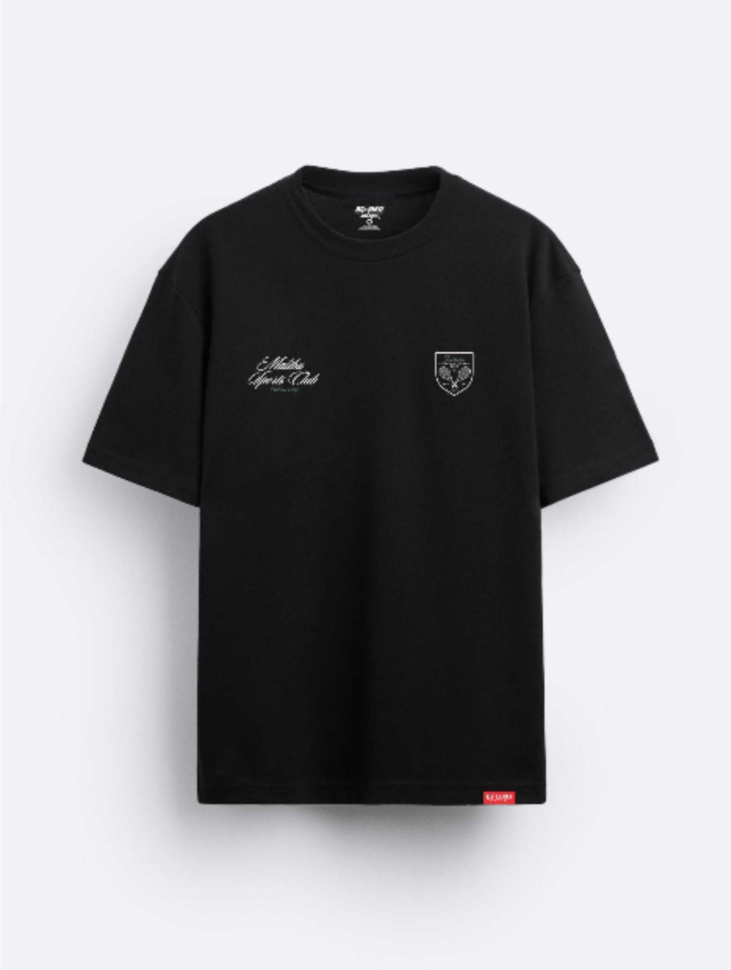 TENNIS CLUB OVERSIZE NEGRO  230gr ALGODON PREMIUM